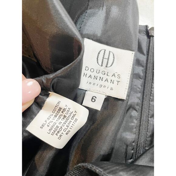 Douglas Hannant Insignia Little Black Dress Minimal Tor Back Sz 6 - Picture 10 of 10